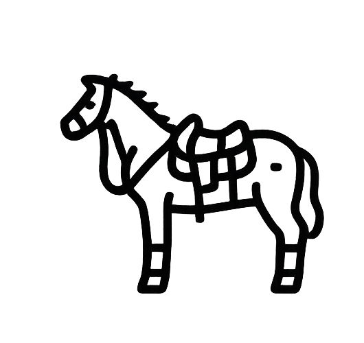 Saddled horse